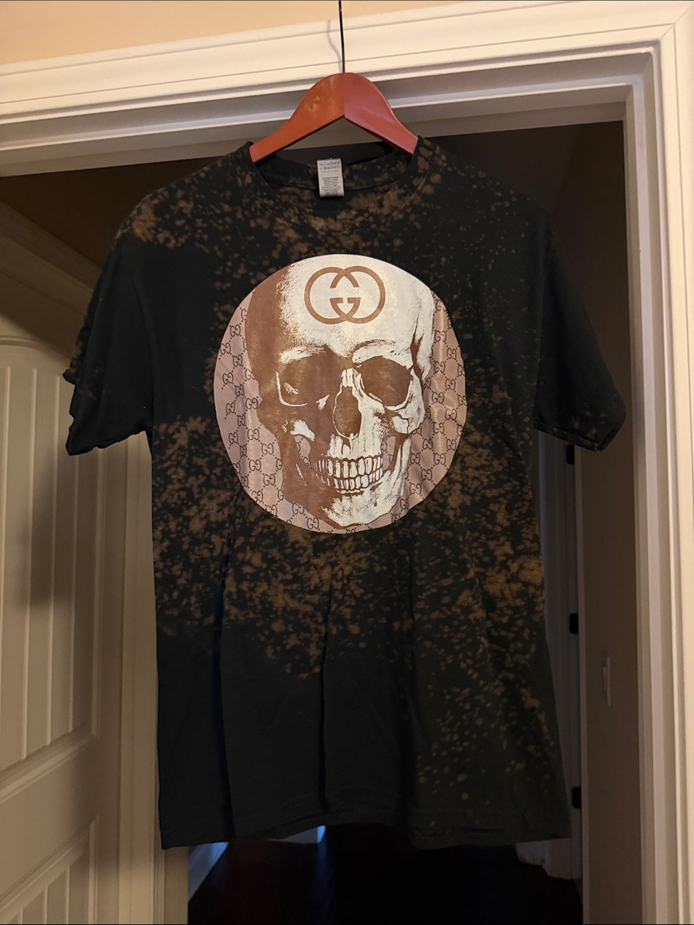 Black & Brown Skull Graphic Kids Tee